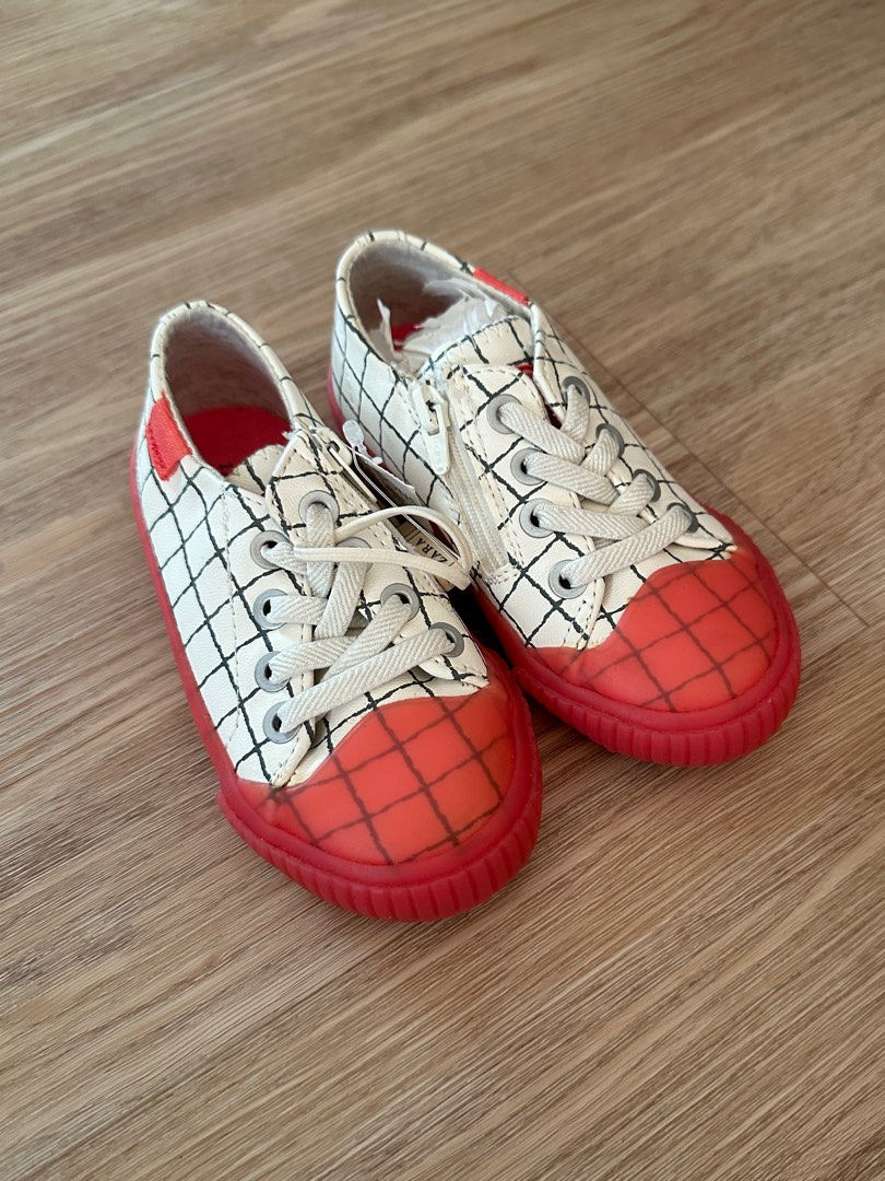 Red and white clearance checkered shoes