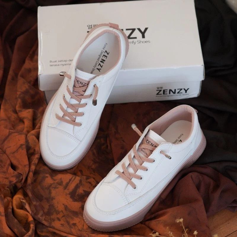 Sepatu Putih Casual Sepatu Sneakers Wanita Fesyen Wanita Sepatu