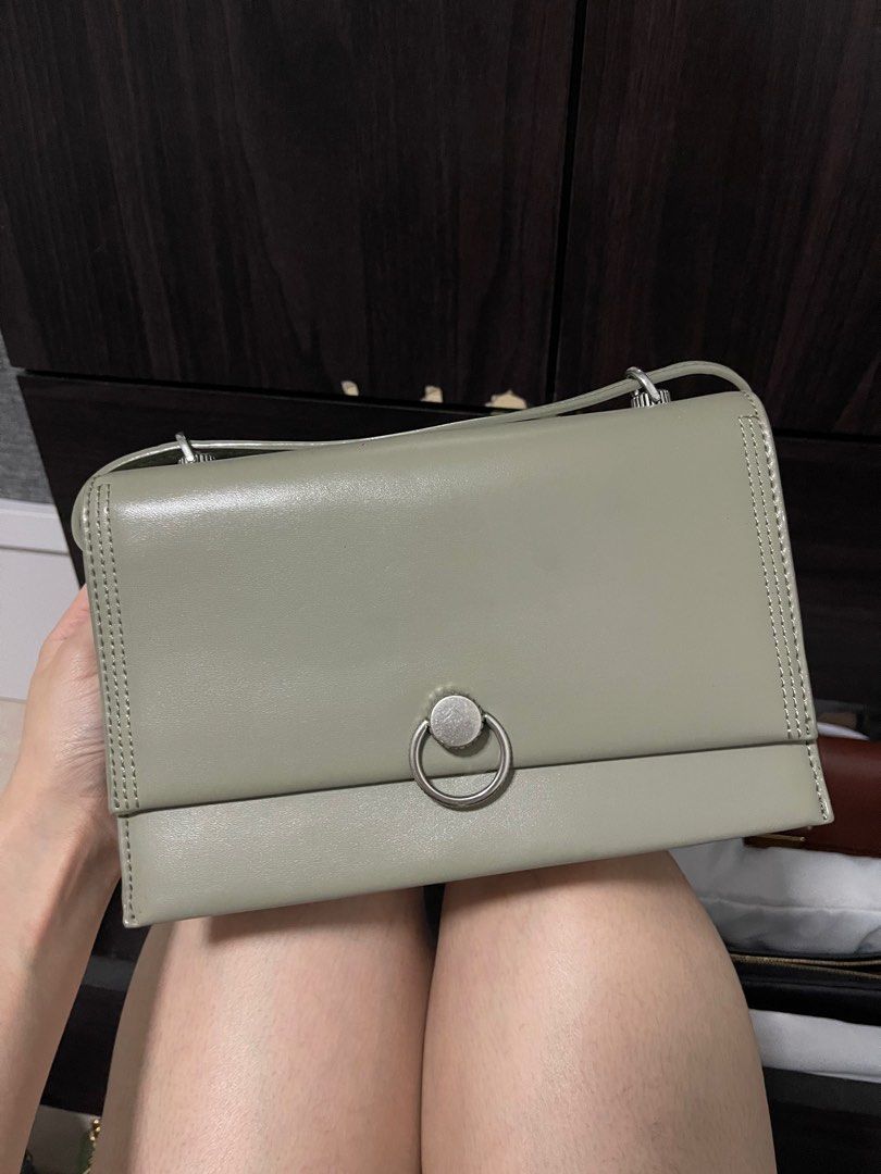 Chain & strap push lock shoulder bag sale