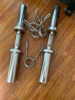 Solid high quality Dumbbell rod with coarse grip dumbbell rod with large hole circlip horizontal bar 5kg can be a pair of buckle supporting dumbbell piece