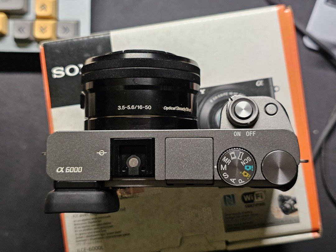 Sony A6000 box, 3 batteries, Photography, Cameras on Carousell