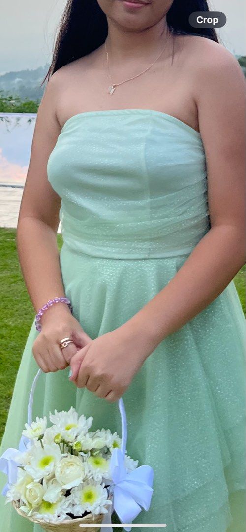 Sparkling Green Tube Dress, Women's Fashion, Dresses & Sets, Dresses on  Carousell