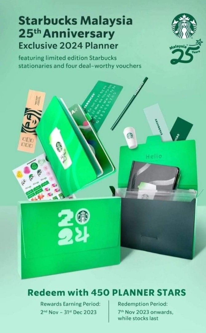 Starbucks 2024 Planner, Hobbies & Toys, Stationery & Craft, Other