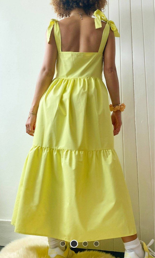Stradivarius yellow on sale dress