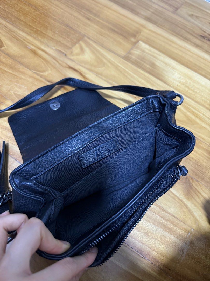 black leather crossbody purse