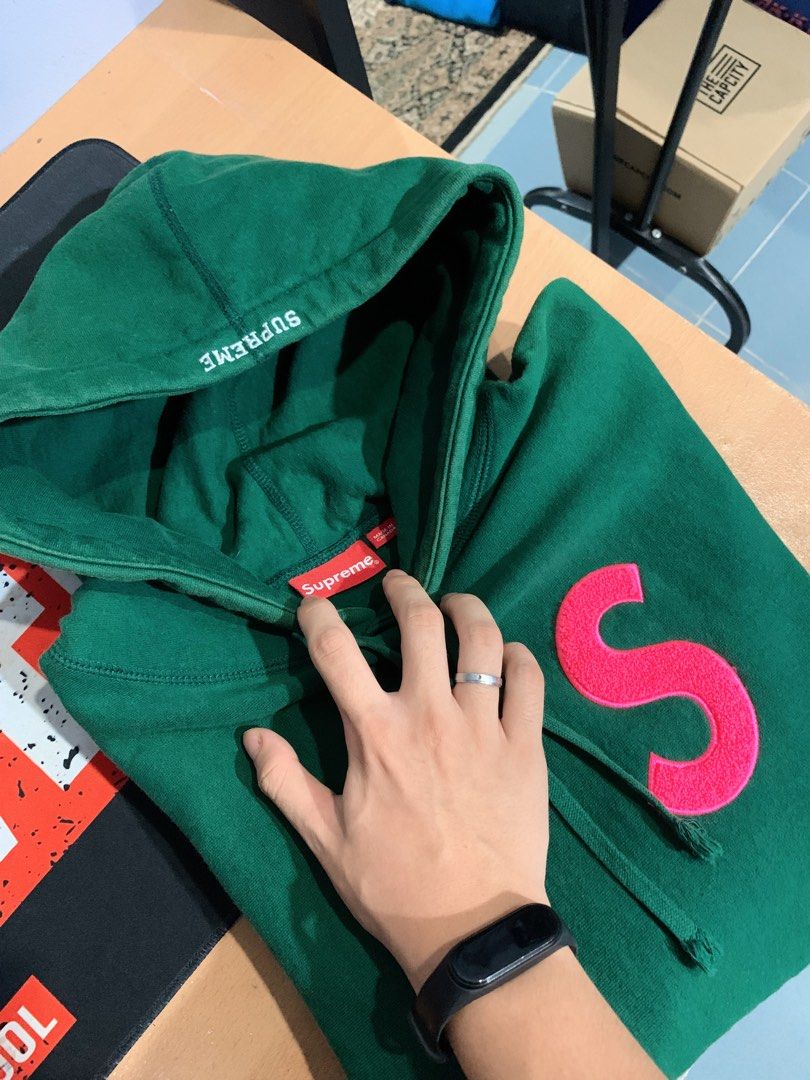 Supreme wrist logo on sale hoodie