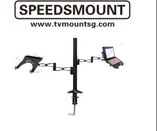 tablet IPAD laptop keyboard monitor stand dual display