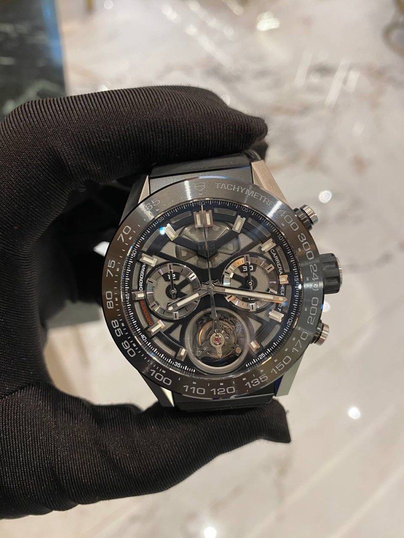 TAG HEUER TOURBILLON CARRERA HEUER 02T CHRONOGRAPH TRANSPARENT