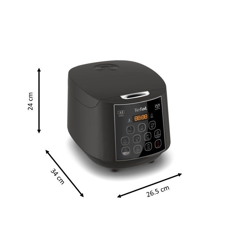 Tefal 1.8L Easy Plus Fuzzy Logic Spherical Pot Rice Cooker RK736B, TV