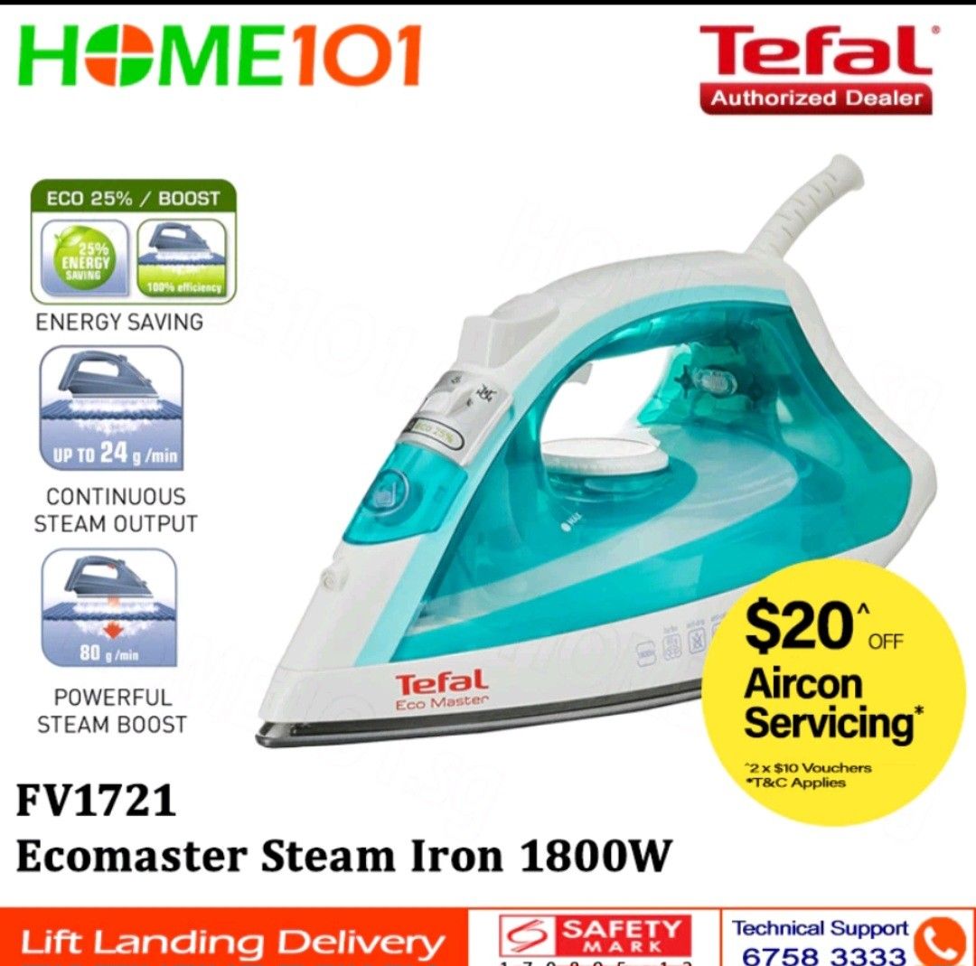Tefal eco master new arrivals steam iron fv1721