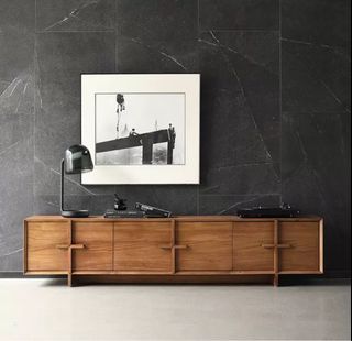 TELIER Japandi Solid Wood TV Console