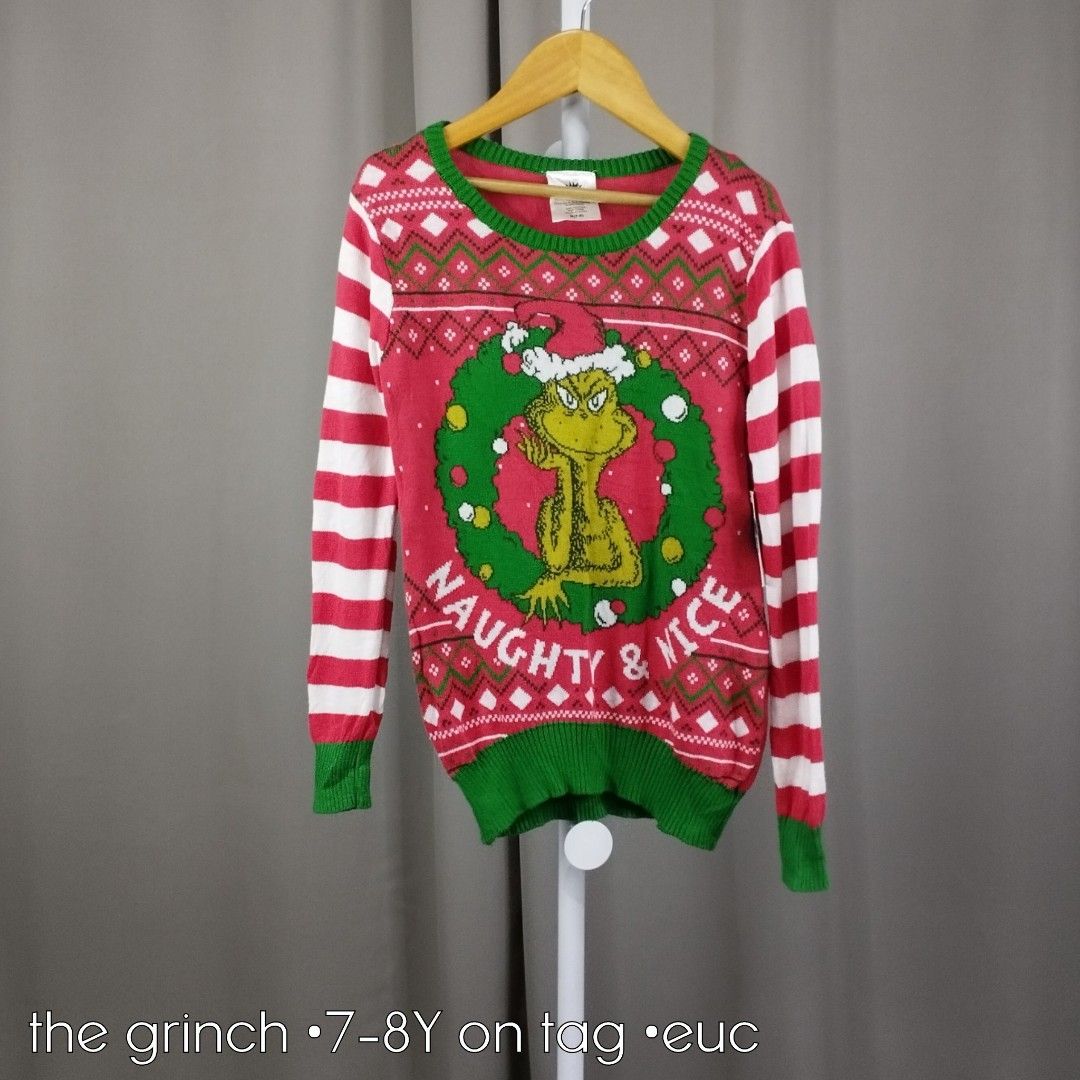Grinch ugly sales sweater kids