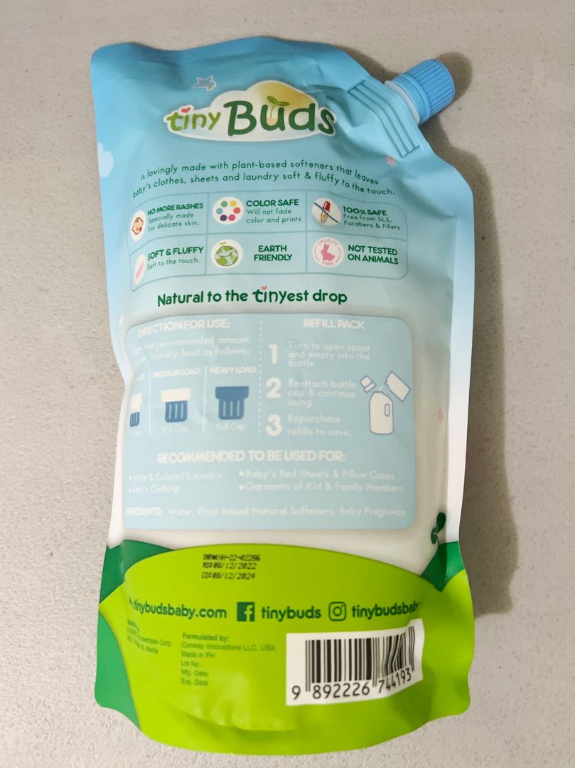 Tiny Buds Fabric Softener Classic Scent 850ml, Babies & Kids, Bathing