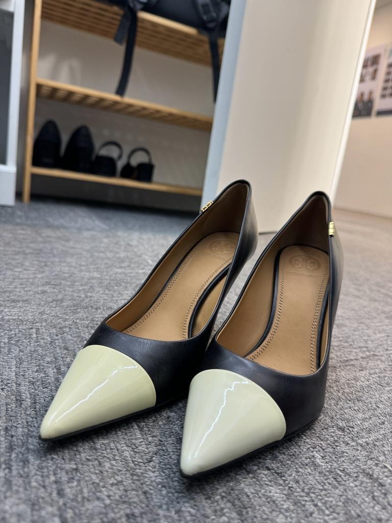 Tory burch shop silver heels