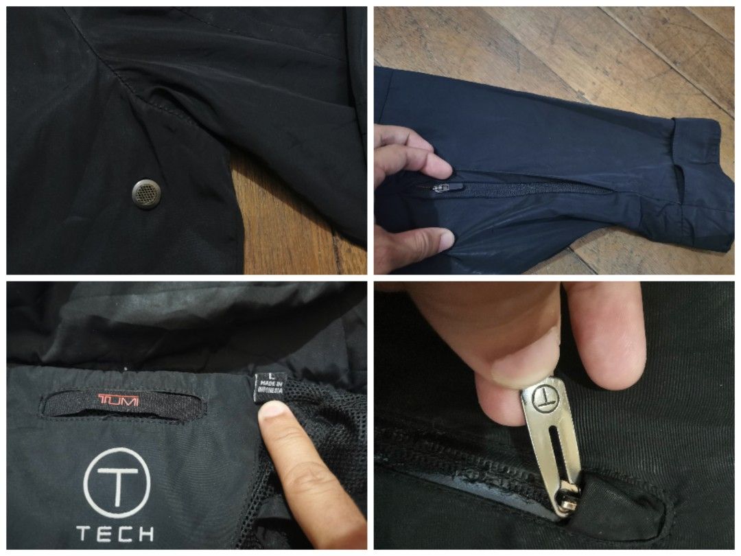 Tumi Tech nylon jacket water repellent packable (Category: Coats, Jackets and Outerwear) located in Lapu Lapu. Submitted by cryptocoryne (Listing ID 1269527633, Image 3). Description: Tumi T Tech jacket windproof water repellent packable jacket large W23.5 x L 27 good condition issue see last 2 pics.