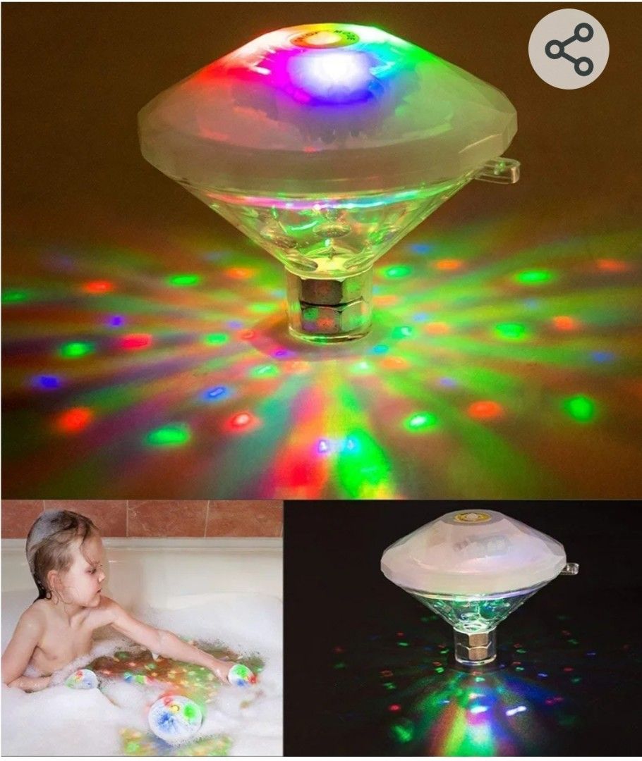 Underwater Bath Light Floating Lamp LED Disco Aqua Glow Multi