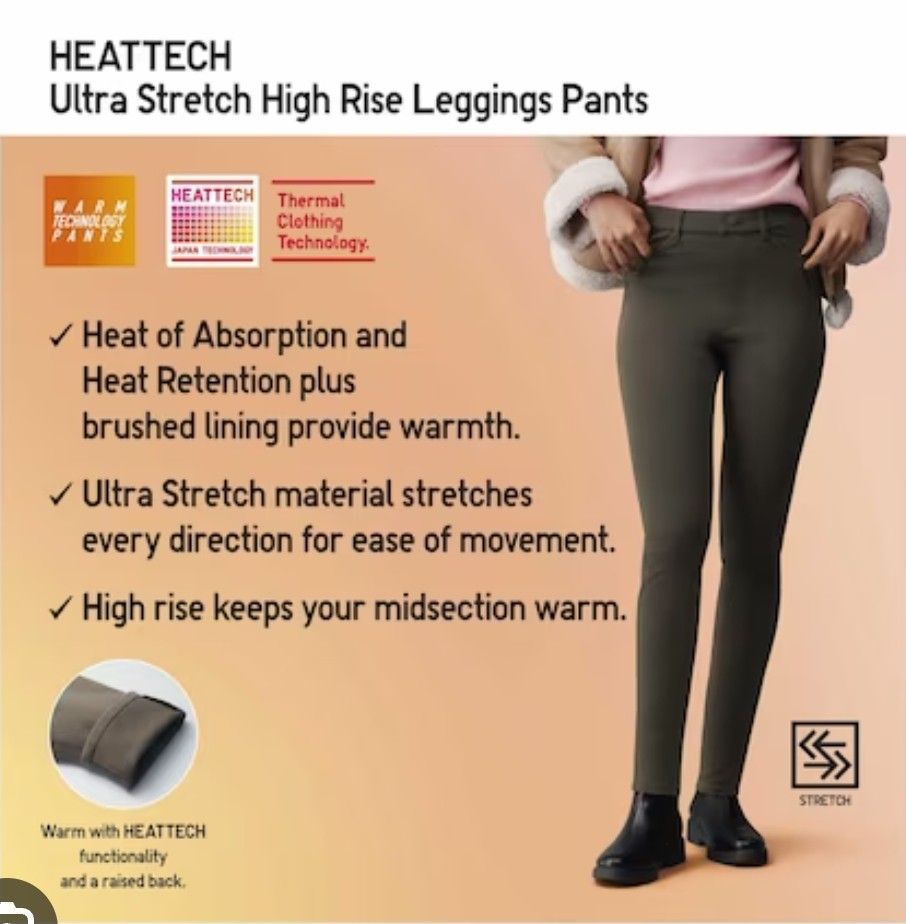 Uniqlo Heattech Ultra Stretch, Women's Fashion, Bottoms, Jeans on Carousell