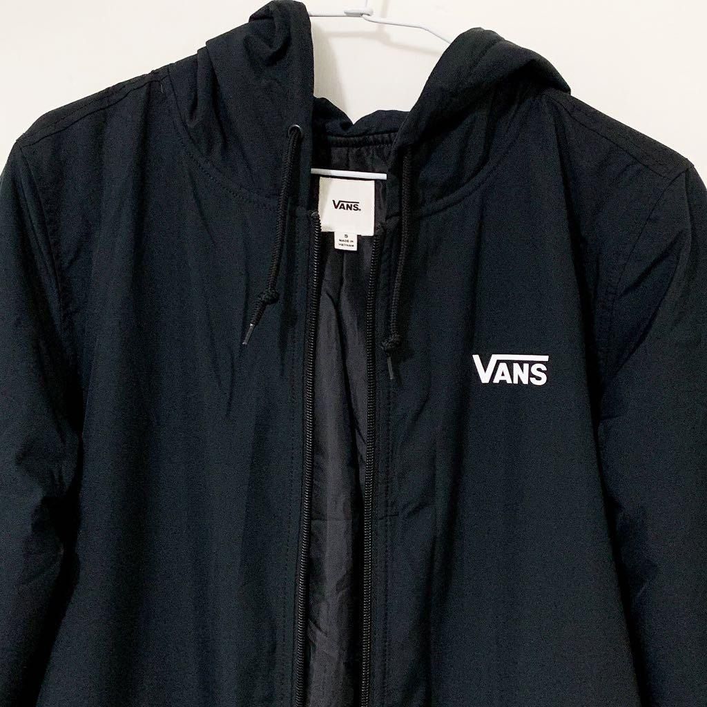 Vans alliance black elongated windbreaker jacket top