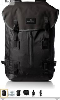 Victorinox Altmont 3.0 Flapover Drawstring Casual Laptop Backpack(Black)