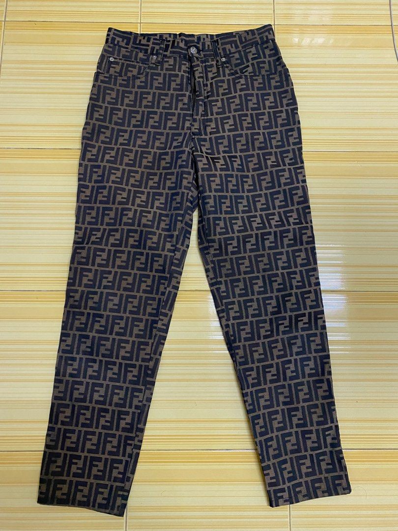 Vintage Fendi Monogram Pants, Men's Fashion, Bottoms, Trousers on Carousell