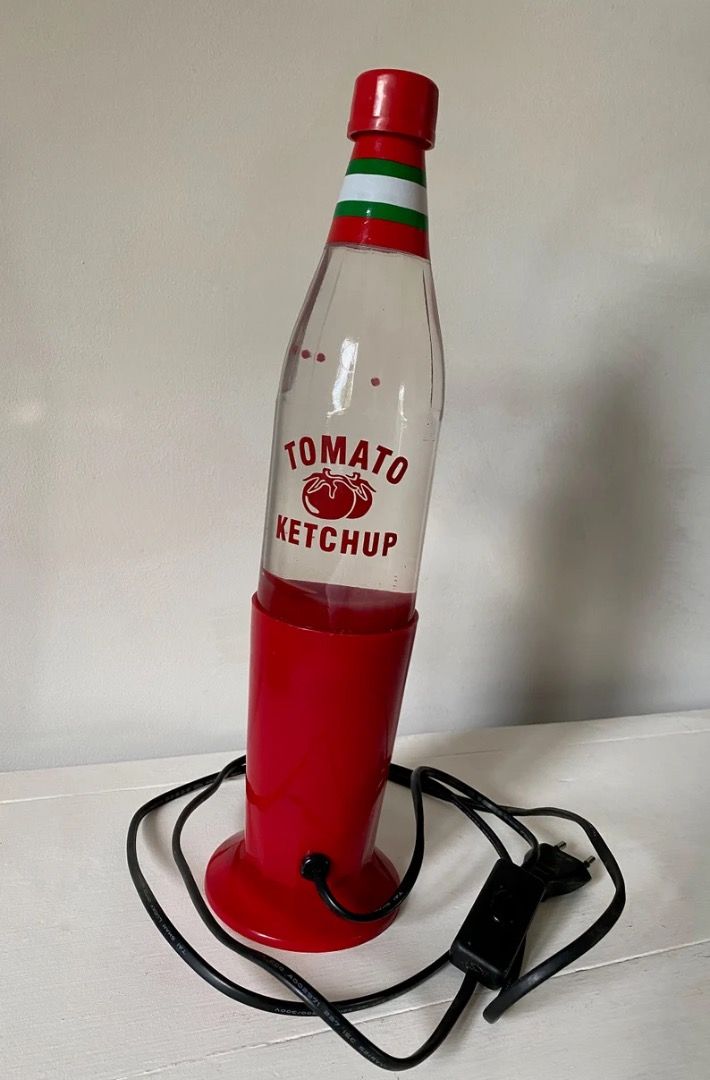 Vintage Lava Lamp Tomato Ketchup retro design