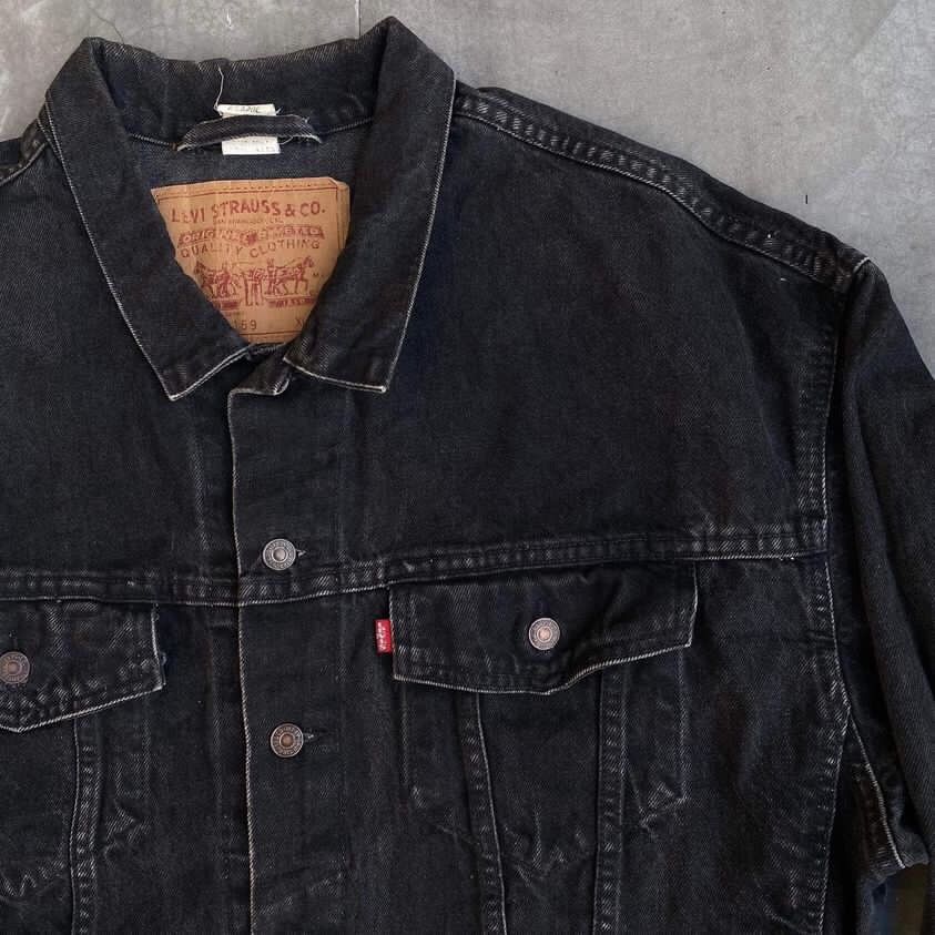 Vintage levis black cheap denim jacket
