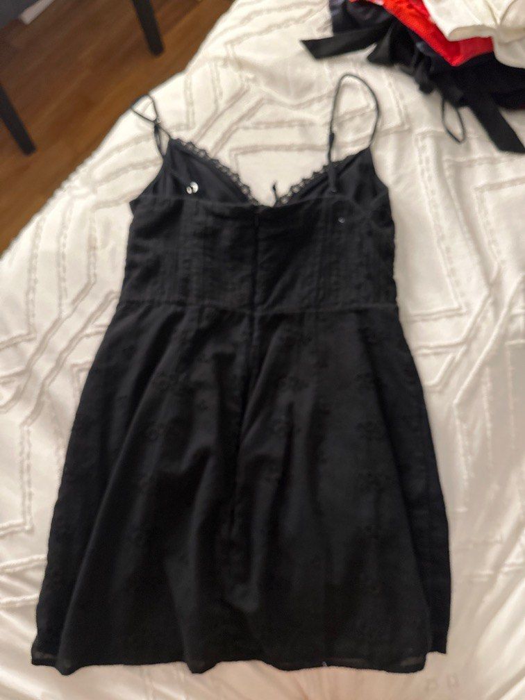 White fox black dress sale