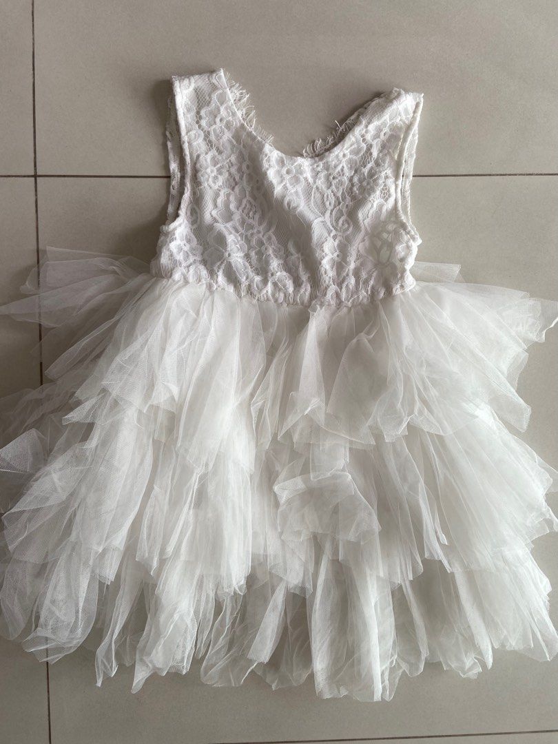 White lace flower outlet girl dresses