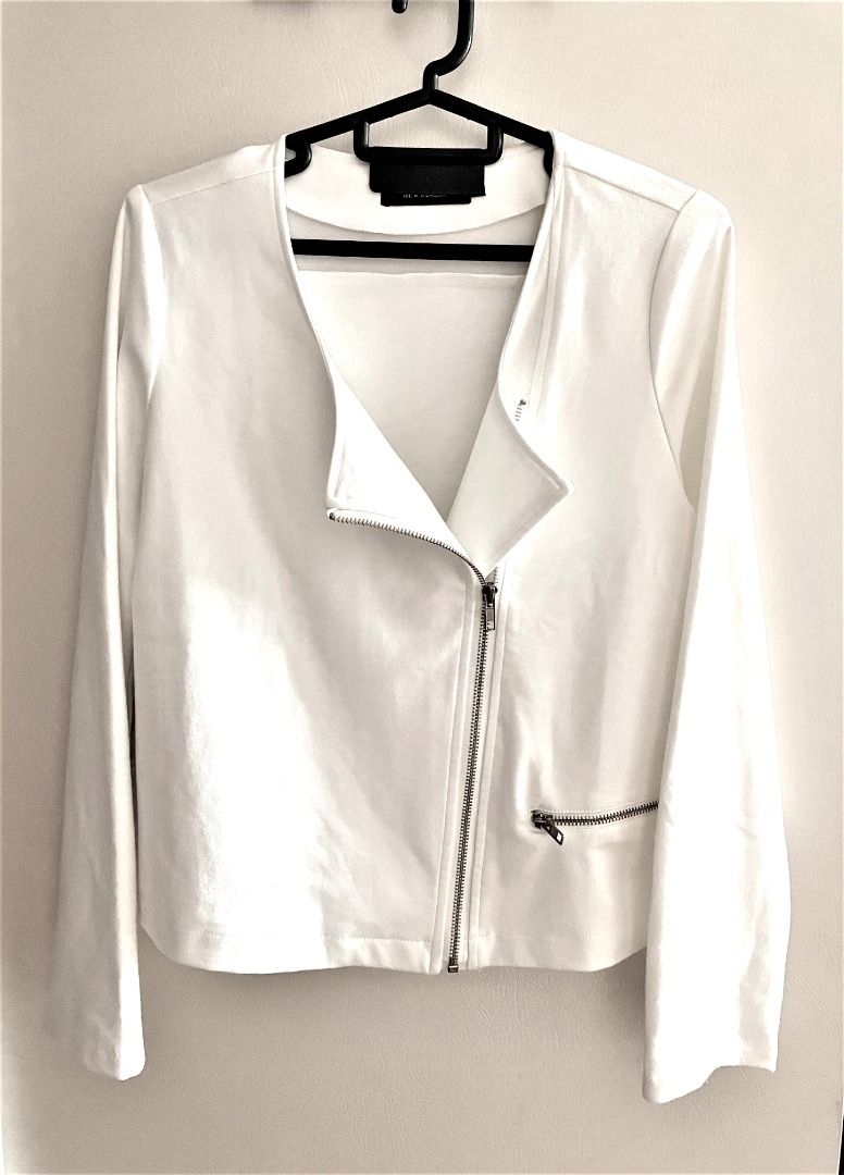 White moto cheap jacket women's