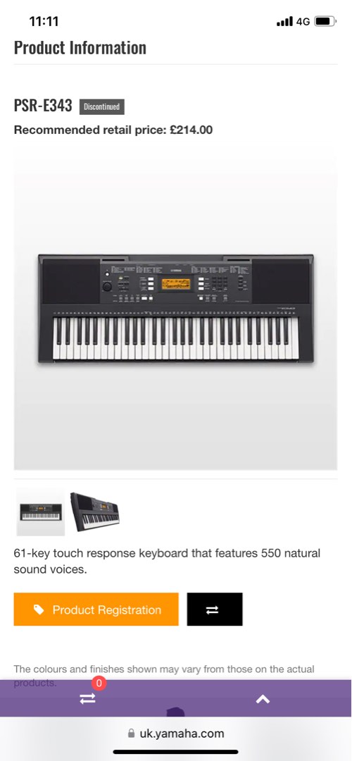 Yamaha keyboard deals e343 price