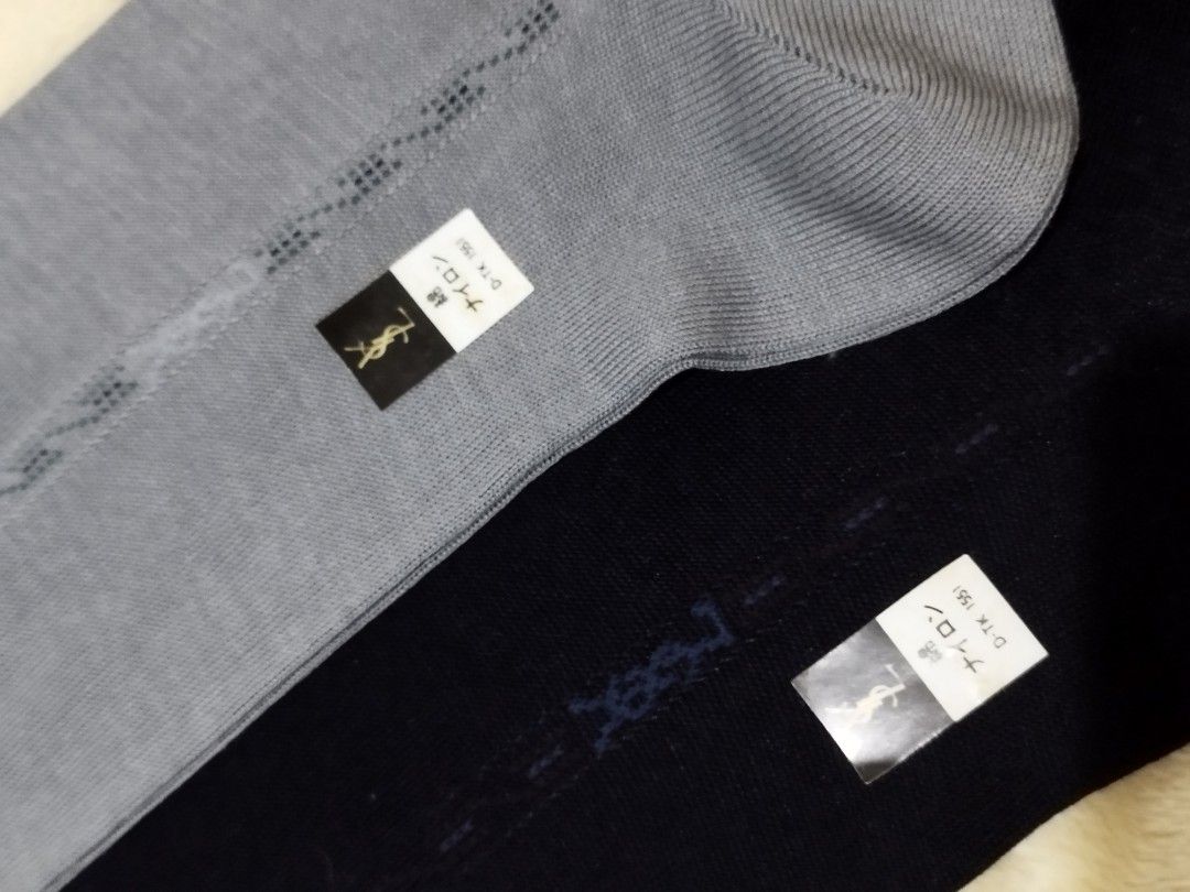 YSL socks 2pcs (Category: Socks) located in Manila. Submitted by surplusshop (Listing ID 1269600135, Image 2). Description: 💯%authentic from Japan what you see is what you get please manage your expectations thankyou😊🙏.