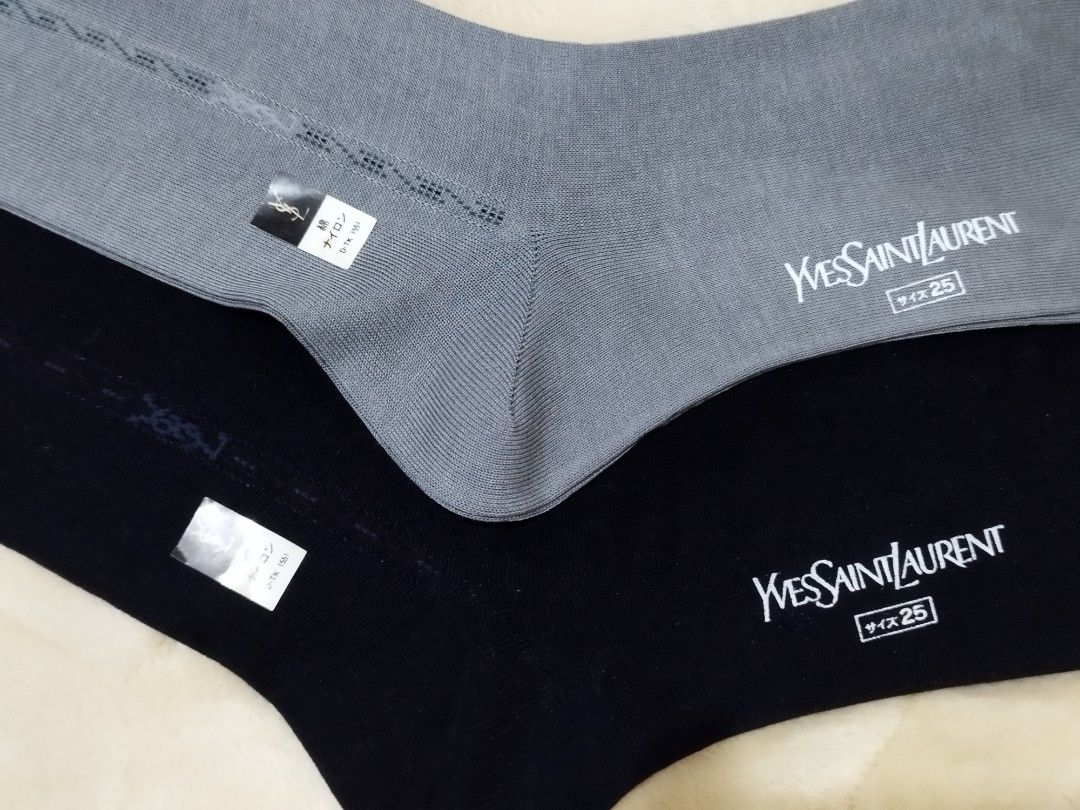 YSL socks 2pcs (Category: Socks) located in Manila. Submitted by surplusshop (Listing ID 1269600135, Image 1). Description: 💯%authentic from Japan what you see is what you get please manage your expectations thankyou😊🙏.