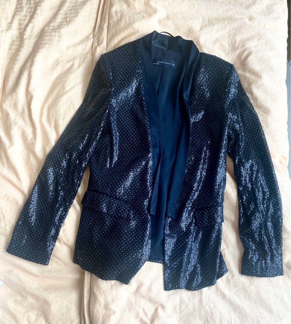 Glitter discount blazer zara