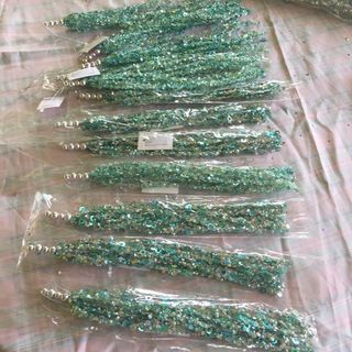12" Blue Green X'mas Ornaments