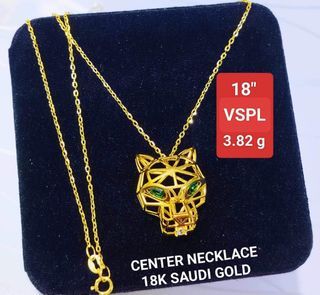 18k gold big head panther 18”
