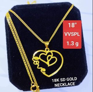 18k gold heart necklace