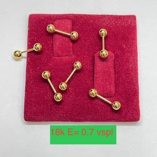 18K Saudi Gold De Roscas Ball Earrings