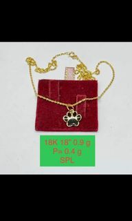 18K Saudi Gold Paw Necklace / Dog Lover 🐾 🐶