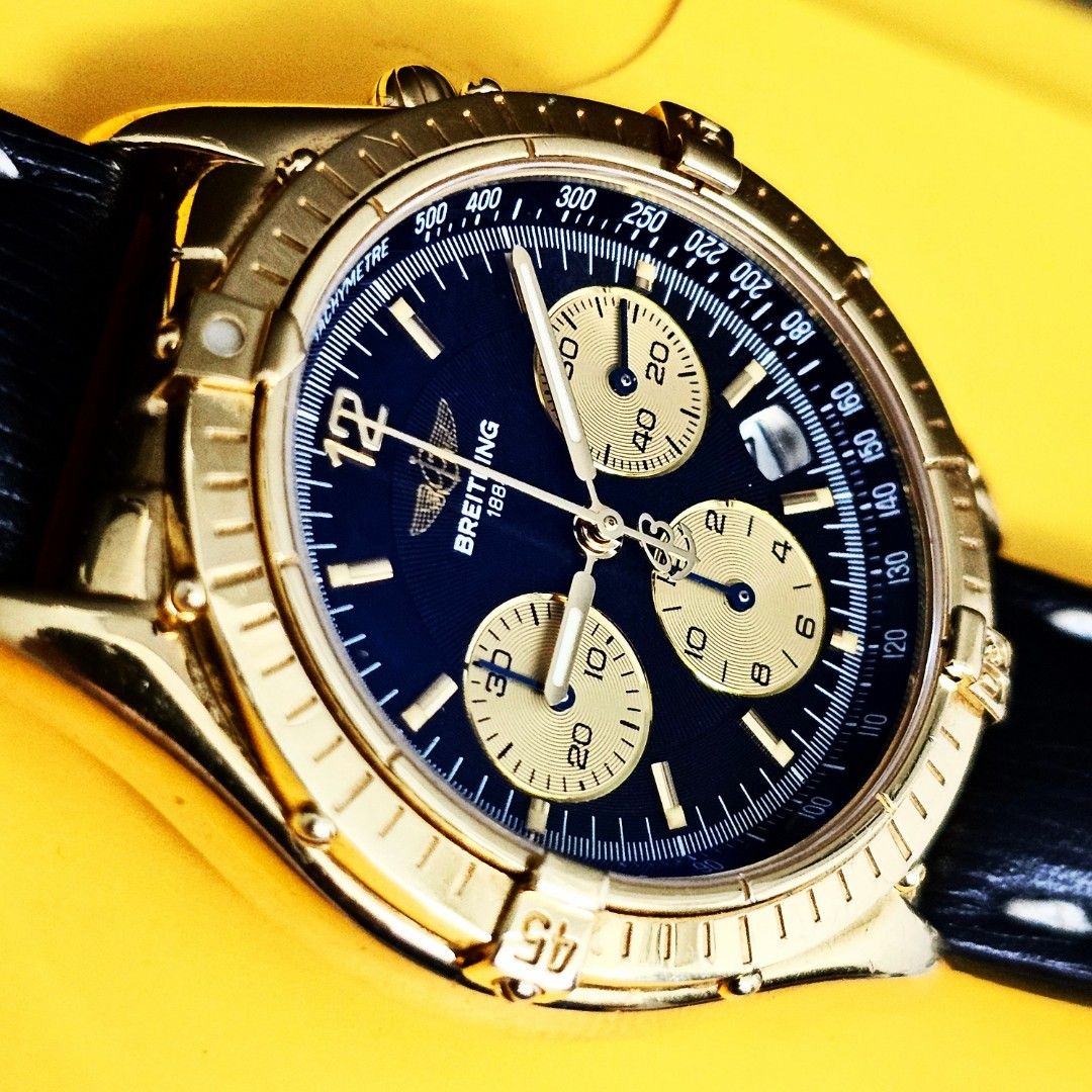 Breitling a30012 yellow price clearance