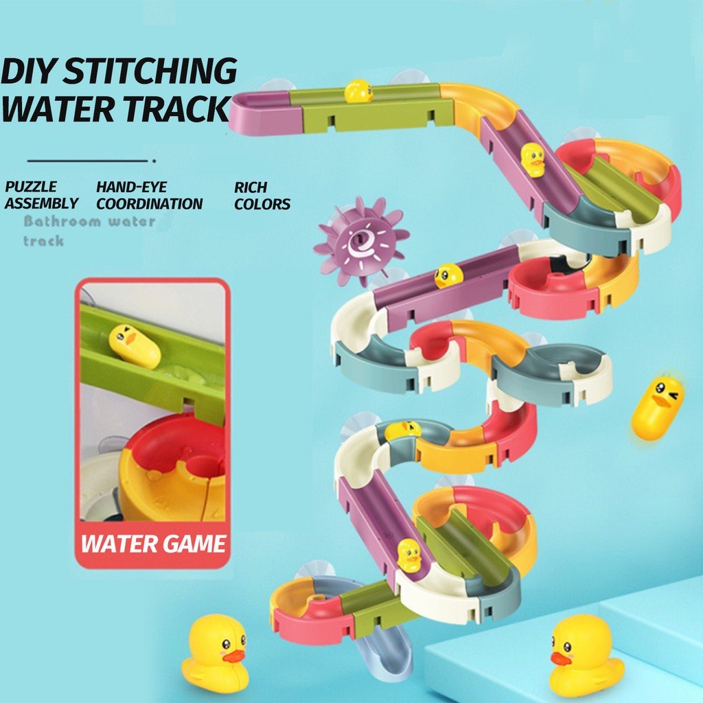 66 pcs marble run water play bath toy, Hobbies & Toys, Toys & Games on