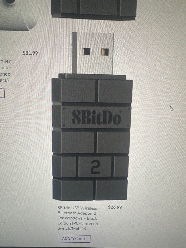 8Bitdo USB Wireless BLuetooth Adapter 2, Video Gaming, Gaming ...