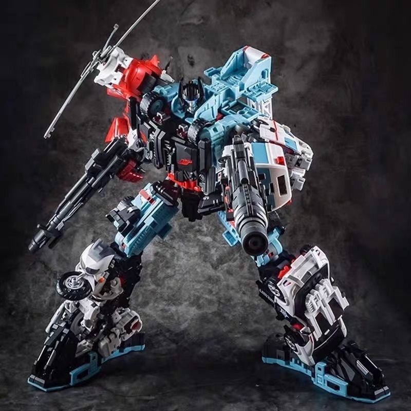 型模良品 守護派 變形玩具 合體金剛 Defensor Protectobots 警車 摩托車 電單車 直升機 救護車 消防車 放大版 MT ...