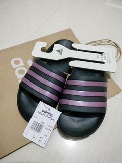 Adidas Adilette Aqua Slides (Matte Purple Met/Core Black)