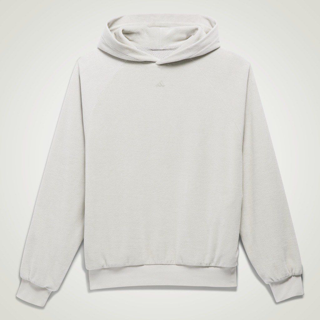 Adidas basketball velour hoodie unisex grey Men s Fashion Tops