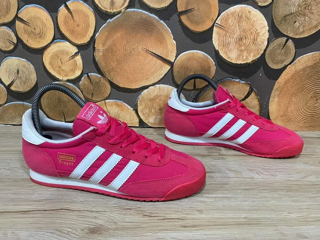 Pink adidas sales dragon trainers