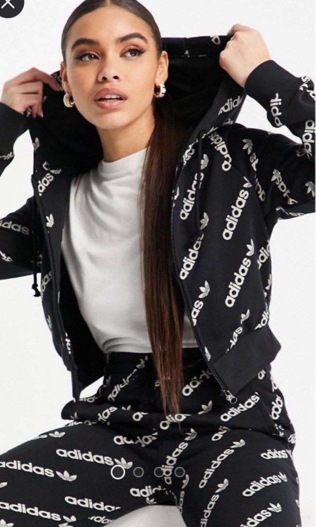Adidas originals trefoil zip hoodie best sale