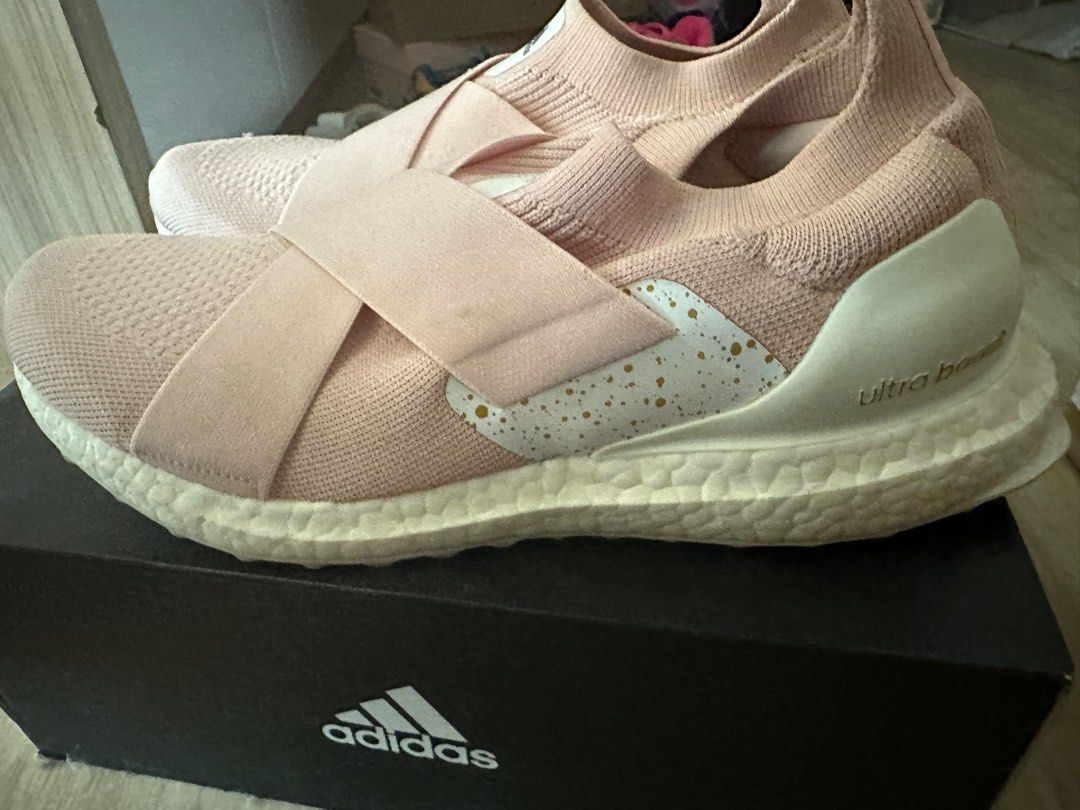 Blush pink adidas top boost