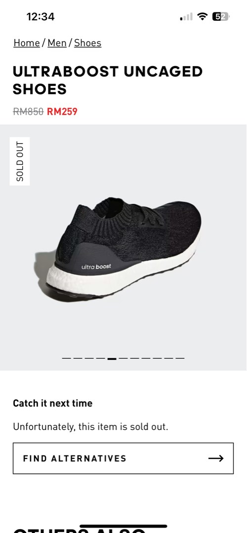 Adidas ultra boost uncaged top carbon core black y grey