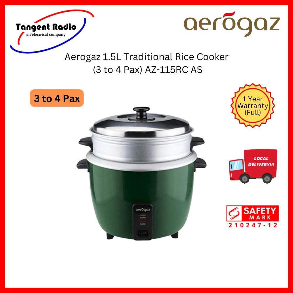 Aerogaz 1.5L Traditional Rice Cooker 3 to 4 Pax AZ 115RC AS