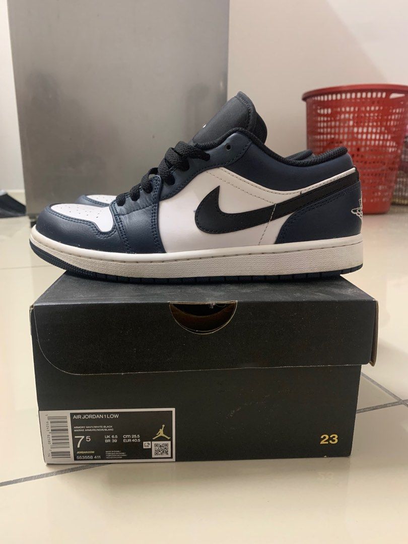 armory navy jordan 1 low